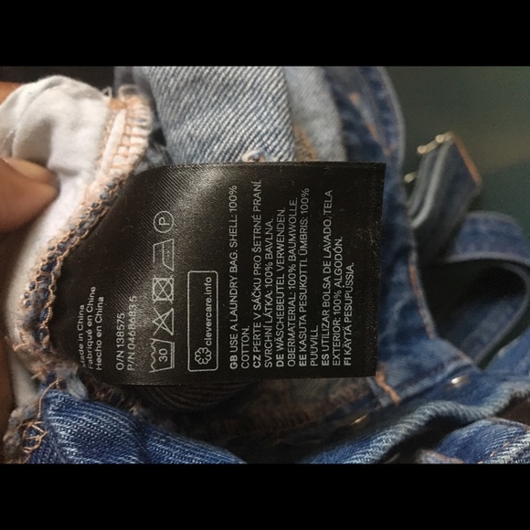 Distress H&M Overall Shorts *** SOLD *** - Picture 4 of 4